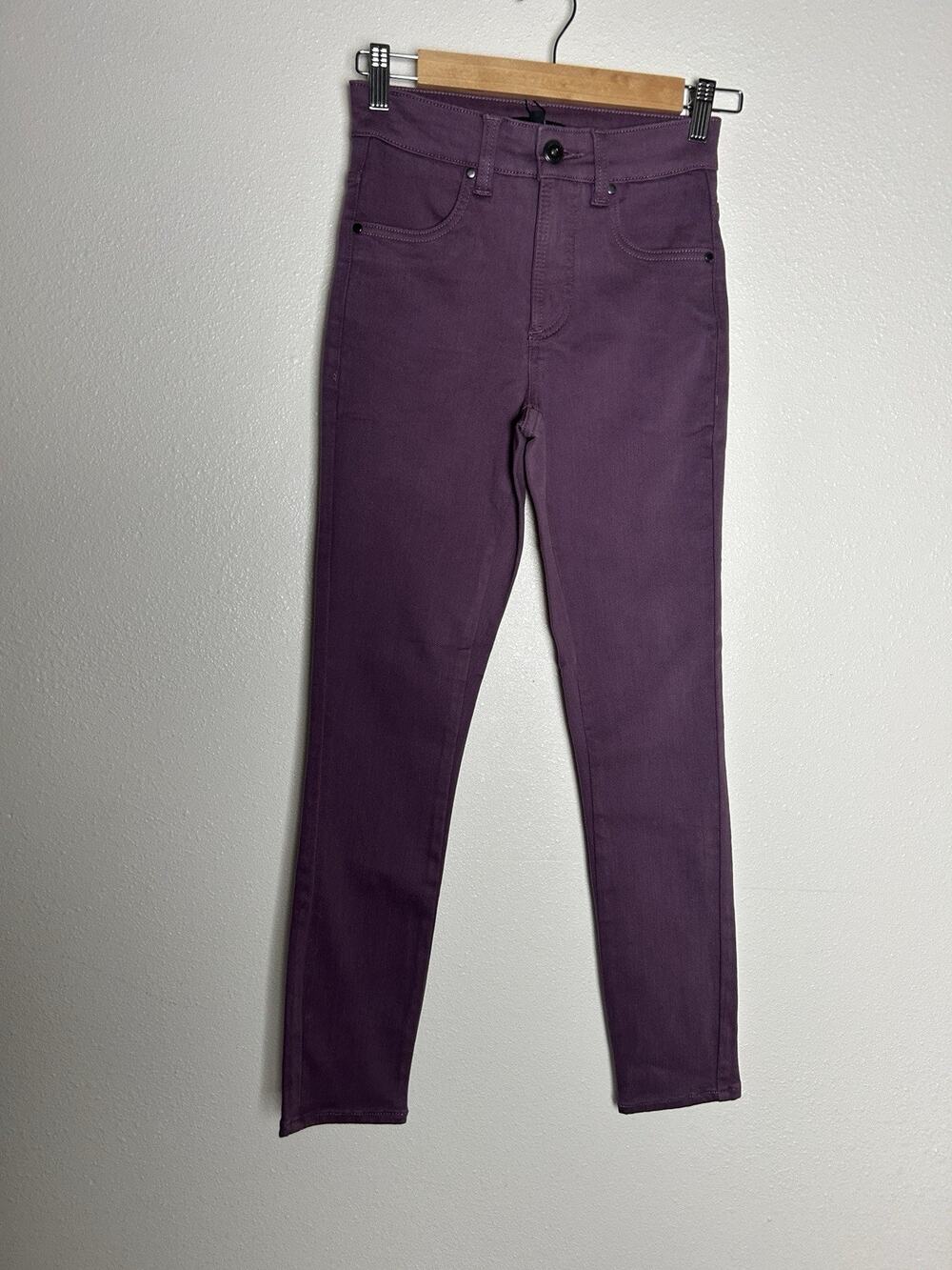 Universal Standard Women’s Seine High Rise 27” Skinny Jeans Plum Purple Size 00